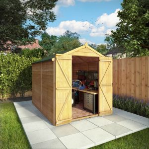 Adley 6' x 8' Windowless Double Door Overlap Apex Shed