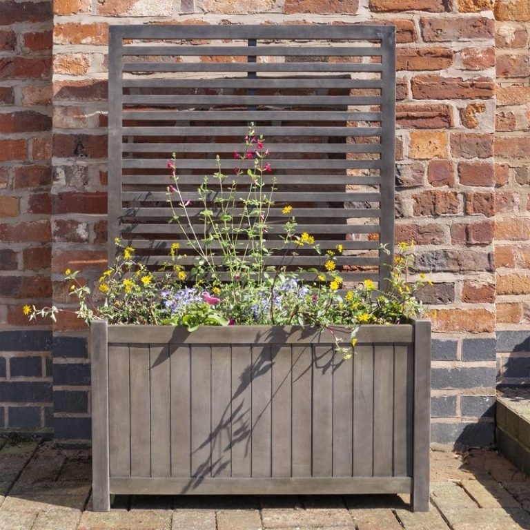 Rowlinson Alderley Grey Planter & Lattice