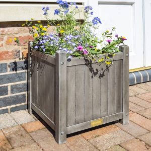 Rowlinson Alderley Grey Square Planter