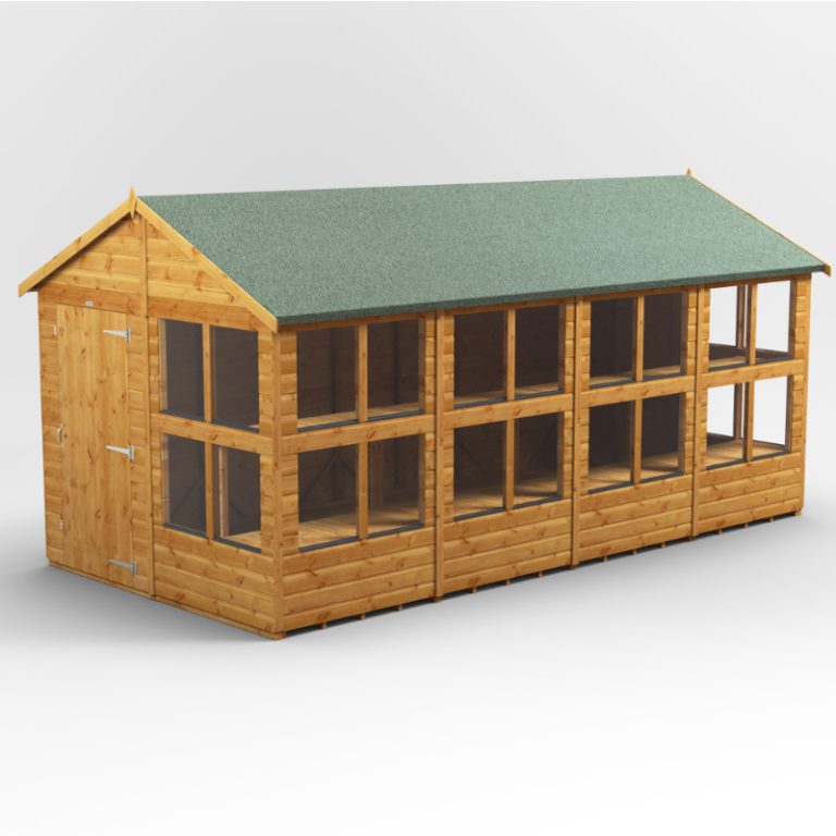 Oren 16' x 8' Shiplap Modular Custom Apex Potting Shed