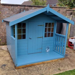 Bards 6' x 6' Classic Custom Playhouse Including Veranda - Pre Painted