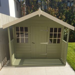 Bards 6' x 8' Classic Custom Playhouse Including Veranda - Pre Painted