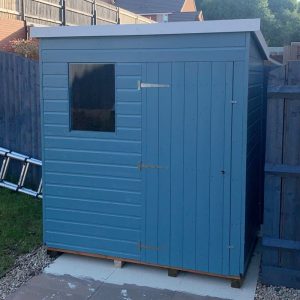 Bards 7' x 5' Popular Custom Pent Shed - Pre Painted