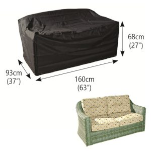 Classic Protector 6000 Modular 2 Seater Large Sofa Cover - Black