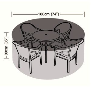 Oren Deluxe - 4/6 Seater Circular Patio Set Cover - 188cm