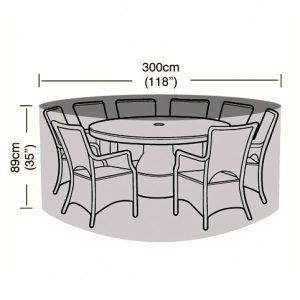 Oren Deluxe - 8 Seater Circular Patio Set Cover - 300cm