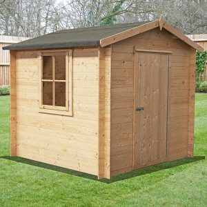 Shire Danbury 2.5m x 2.4m Log Cabin Shed (19mm)