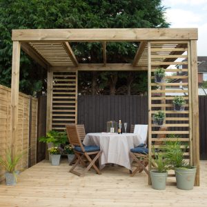 Hartwood Dining Pergola With Panels