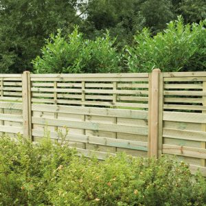 Hartwood 4' x 6' Horizontal Weave Fence Panel With Slatted Top