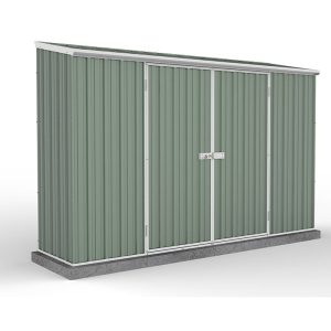 9'10 x 5' Absco Space Saver Pent Double Door Metal Shed - Pale Eucalyptus (3m x 1.52m)