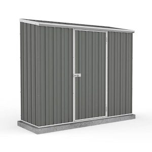 7'5 x 2'7 Absco Space Saver Pent Metal Shed - Grey (2.26m x 0.79m)