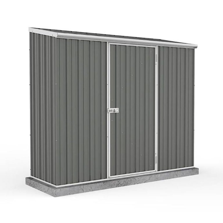 7'5 x 2'7 Absco Space Saver Pent Metal Shed - Grey (2.26m x 0.79m)