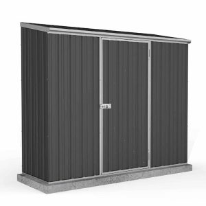 7'5 x 3' Absco Space Saver Pent Metal Shed - Dark Grey (2.26m x 0.78m)