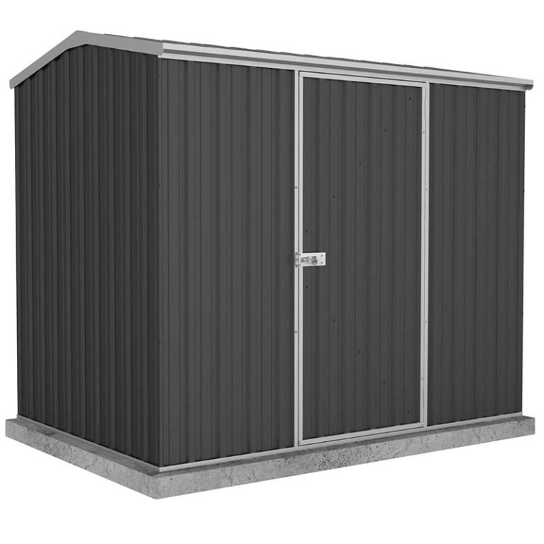 7'5 x 5' Absco Premier Titanium Reverse Apex Metal Shed - Dark Grey (2.26m x 1.52m)