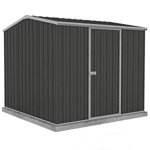 7'5 x 7'5 Absco Premier Titanium Reverse Apex Metal Shed - Dark Grey (2.26m x 2.26m)