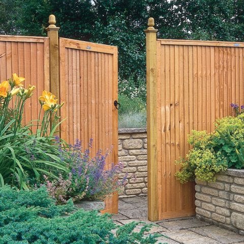 Forest 3' x 6' Wooden Board Side Garden Gate (0.91m x 1.83m)