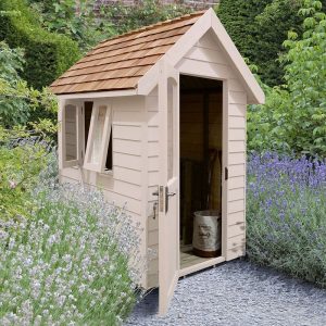 6' x 4' Forest Retreat Cream Luxury Shed (1.81m x 1.22m) - Installation Included