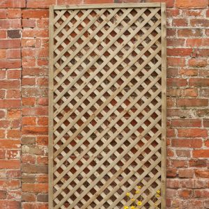 Forest 6' x 1' Rosemore Decorative Pressure Treated Diamond Trellis (1.8m x 0.3m)