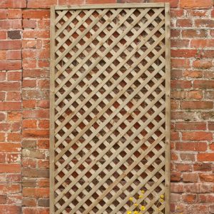 Forest 6' x 3' Rosemore Decorative Pressure Treated Diamond Trellis (1.8m x 0.9m)