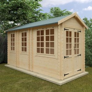 Redlands 6' x 14' Cypress Log Cabin