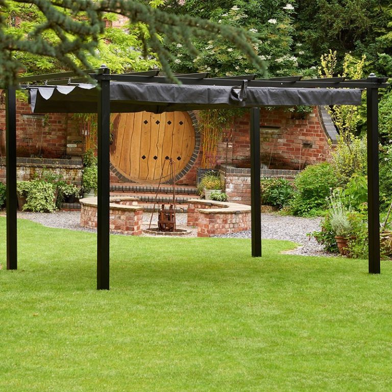 13' x 10' Glendale Seville Grey Garden Gazebo (4m x 3m)