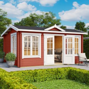 Greenway 4m x 3m Gisburn Log Cabin - 44mm