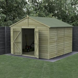 Hartwood 10' x 10' Pressure Treated Double Door Windowless Shiplap Apex Shed