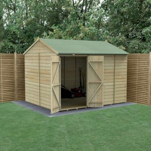 Hartwood 10' x 8' Pressure Treated Double Door Windowless Shiplap Reverse Apex Shed