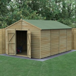 Hartwood Life Time 10' x 15' Double Door Windowless Pressure Treated Overlap Apex Shed