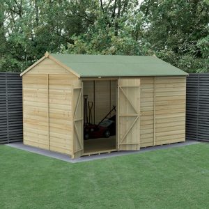 Hartwood 12' x 8' Pressure Treated Double Door Windowless Shiplap Reverse Apex Shed