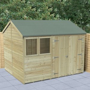 Hartwood 8' x 10' Double Door Premium Tongue & Groove Reverse Apex Shed