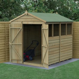 Hartwood Life Time 6' x 8' Double Door Overlap Pressure Treated Apex Shed With Extra Windows