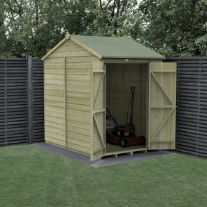 Hartwood 5' x 7' Pressure Treated Double Door Windowless Shiplap Reverse Apex Shed