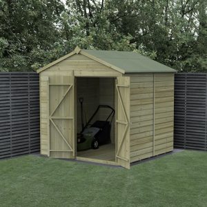 Hartwood 7' x 7' Pressure Treated Double Door Windowless Shiplap Apex Shed