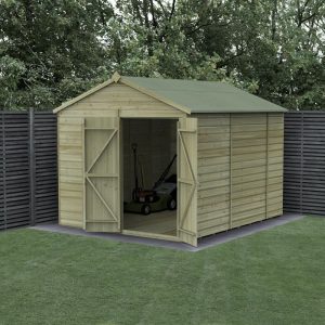 Hartwood 8' x 10' Pressure Treated Double Door Windowless Shiplap Apex Shed