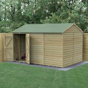 Hartwood Life Time 12' x 8' Double Door Windowless Overlap Pressure Treated Reverse Apex Shed