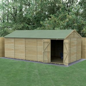 Hartwood Life Time 20' x 10' Double Door Windowless Overlap Pressure Treated Reverse Apex Shed