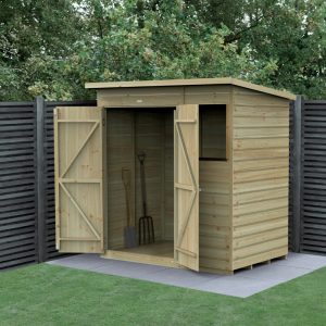 Hartwood 6' x 4' Double Door Pressure Treated Shiplap Pent Shed