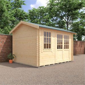 Redlands 12' x 10' Hazeltine Log Cabin - 28mm