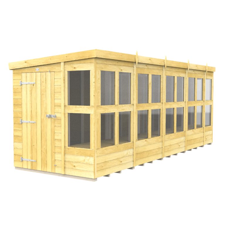 Holt 6' x 18' Pressure Treated Shiplap Modular Pent Potting Shed