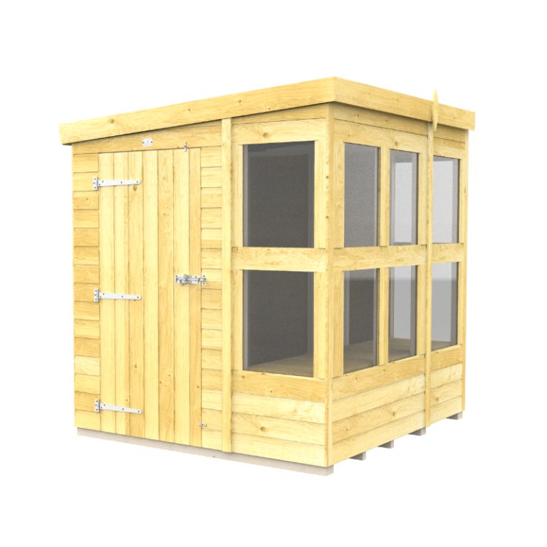 Holt 6' x 6' Pressure Treated Shiplap Modular Pent Potting Shed