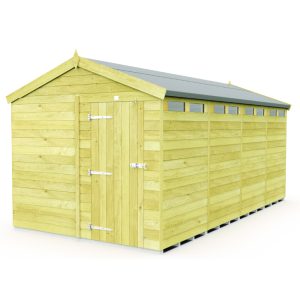 Holt 8' x 16' Pressure Treated Shiplap Modular Apex Security Shed