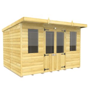 Holt 10' x 8' Alexander Loglap Pressure Treated Pent Summer House