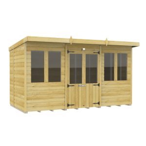 Holt 12' x 6' Alexander Loglap Pressure Treated Pent Summer House