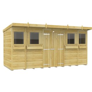 Holt 14' x 6' Handsworth Loglap Pressure Treated Pent Summer Shed