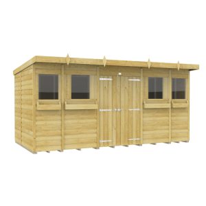 Holt 14' x 7' Handsworth Loglap Pressure Treated Pent Summer Shed