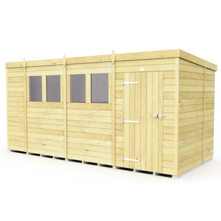 Holt 14' x 7' Pressure Treated Shiplap Modular Pent Shed