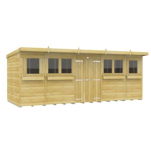 Holt 18' x 7' Handsworth Loglap Pressure Treated Pent Summer Shed