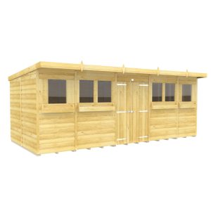 Holt 18' x 8' Handsworth Loglap Pressure Treated Pent Summer Shed