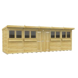 Holt 20' x 6' Handsworth Loglap Pressure Treated Pent Summer Shed